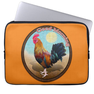 Key West - Gypsy Rooster Good Morning Vintage Oval Laptop Sleeve