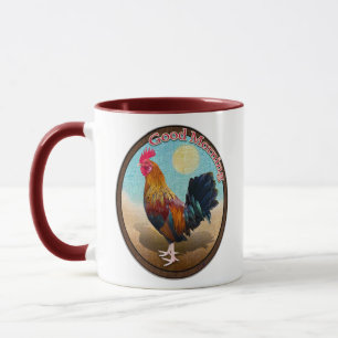 Key West - Gypsy Rooster Good Morning Vintage Oval Mug
