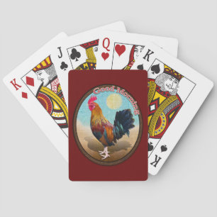 Key West - Gypsy Rooster Good Morning Vintage Oval Playing Cards
