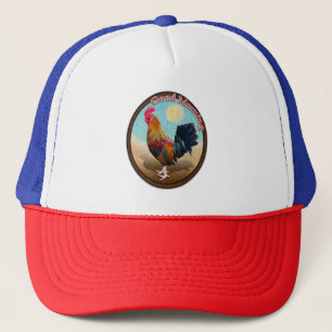 Key West - Gypsy Rooster Good Morning Vintage Oval Trucker Hat