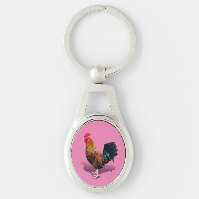 Key West - Gypsy Rooster  Keychain (Front)