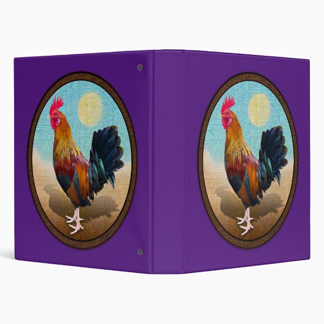 Key West - Gypsy Rooster Vintage Oval Binder (Background)