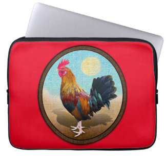 Key West - Gypsy Rooster Vintage Oval Laptop Sleeve