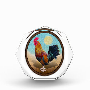Key West - Gypsy Rooster Vintage Oval Photo Block