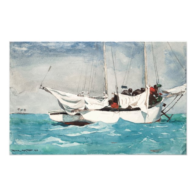 Key West, Hauling Anchor (1903) by Winslow Homer  Photo Print (Front)