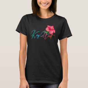 Key West Hibiscus Flowers Florida Beach Luau Party T-Shirt