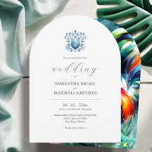 Key West Inspired Tropical Wedding Invitation