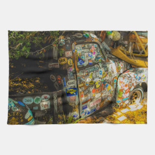 Key West is Art, Old Pickup Truck Kitchen Towel
