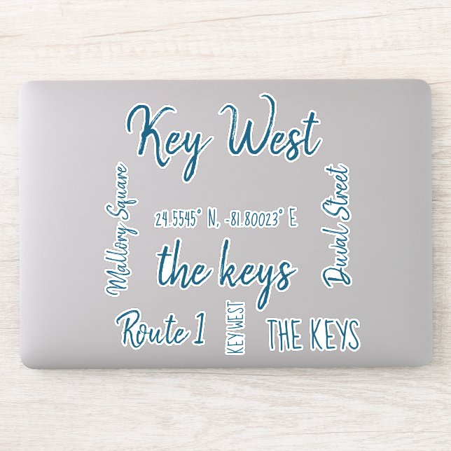 Key West Laser Cut Stickers (Computer)