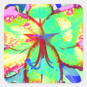 Key West Lily Square Sticker