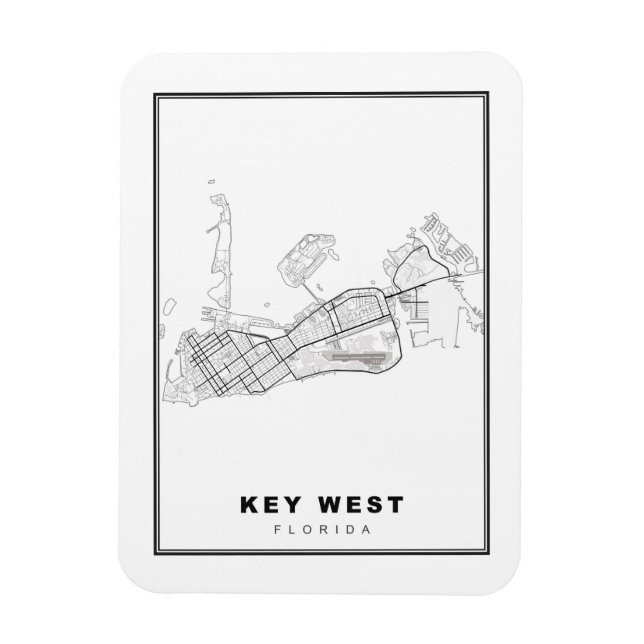 Key West Map Magnet (Vertical)