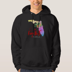 Key West Map Matching Vacation Family Girls trip Hoodie