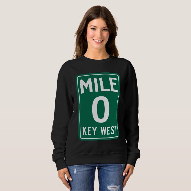 Key West Mile 0, Florida USA Sweatshirt (Front Full)