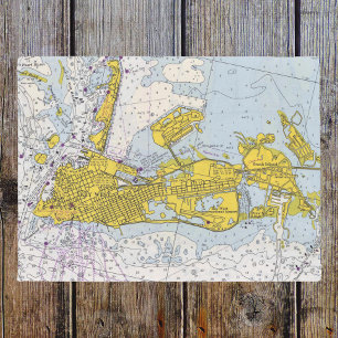 Key West Nautical Chart Map Doormat