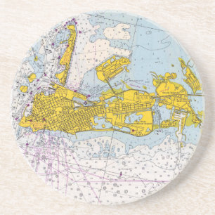 Key west Nautical Map Coaster