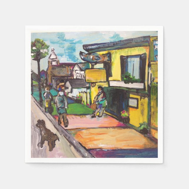 Key West Painting Napkin (Front)
