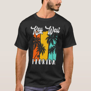 Key West Palm Trees Beach Florida Retro Vacation F T-Shirt