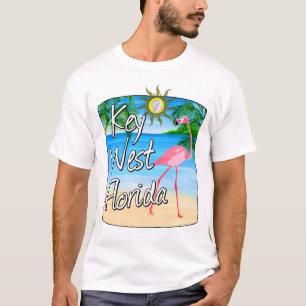 Key West Pink Flamingo Florida Keys T-Shirt