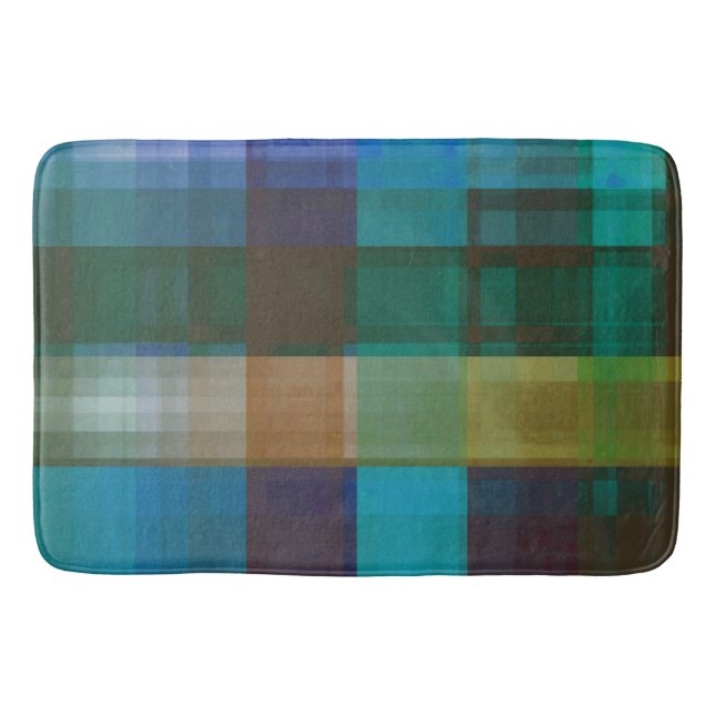 Key West Plaid Bath Mat (Front)