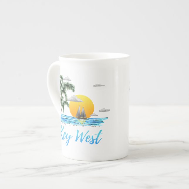 Key West Sailing Bone China Mug (Front Left)