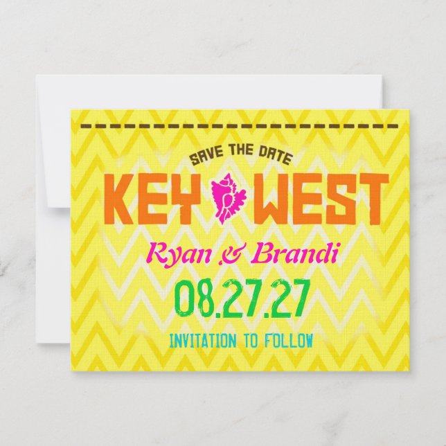 KEY WEST Save the Date Linen (Front)