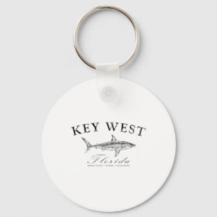 Key West Shark Tee For Fishing Boating Diving And Keychain