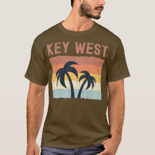 Key West Summer Palm Beach Retro Sunset Design T-Shirt