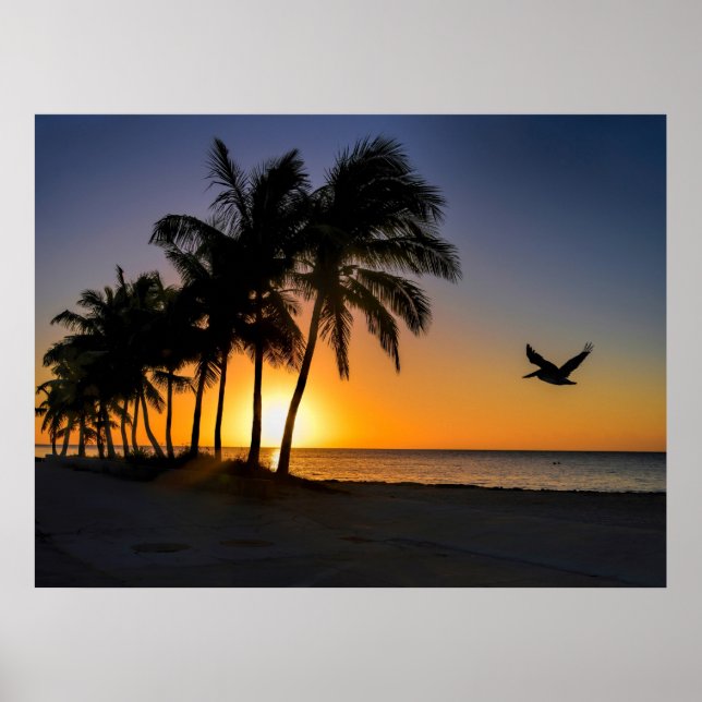 Key West Sunrise Tropical Paradise Poster (Front)