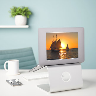 Key West, sunset and sailboats,