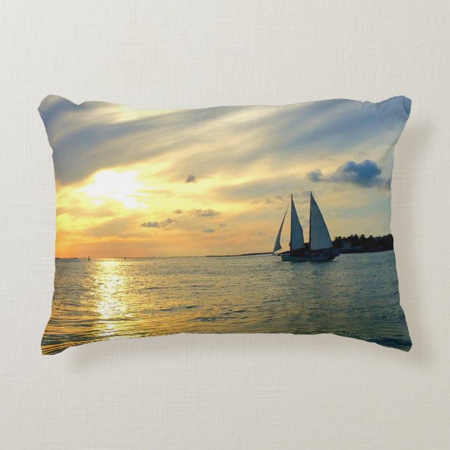 Key West Sunset Decorative Pillow (Front)