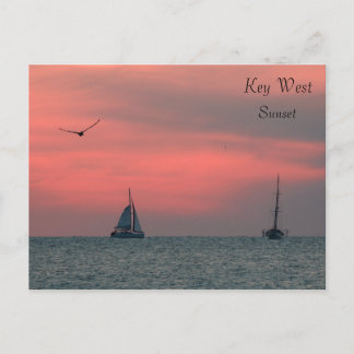 Key West  Sunset Postcard