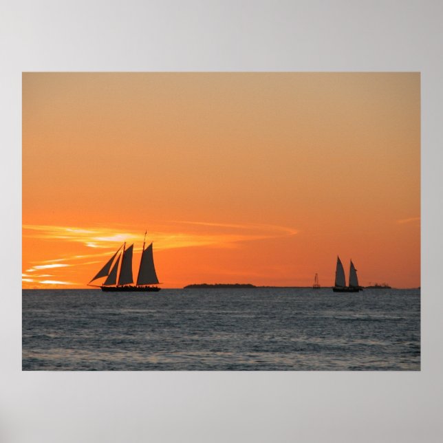 Key West Sunset Poster (Front)