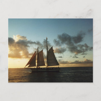 Key West Sunset Sail Photo Postcard