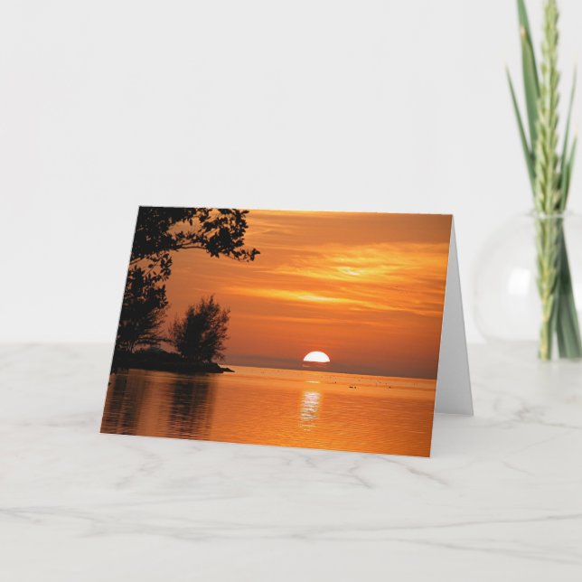 Key West Sunset, scenic photograph, Card (Front)