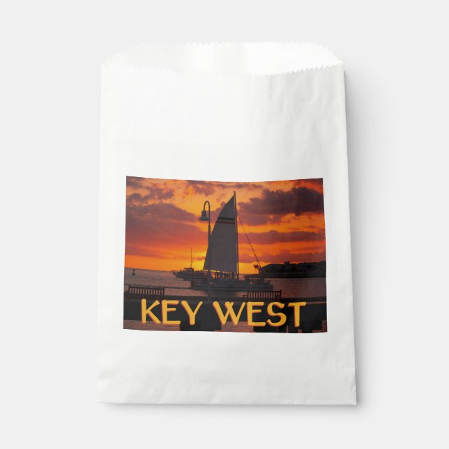 Key West Sunset with Boats Favour Bag (Front)