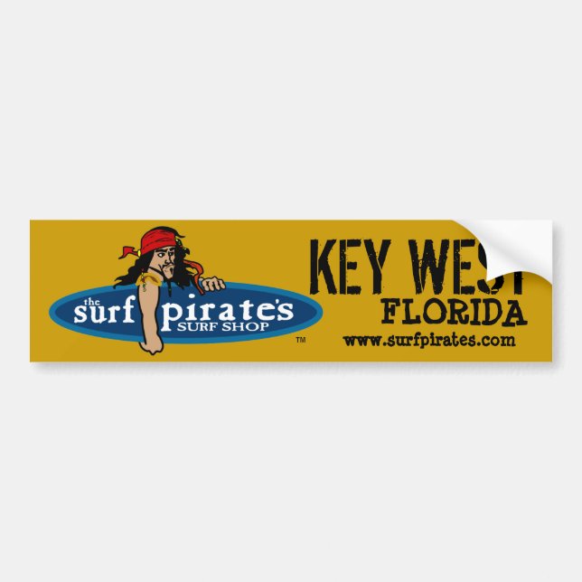 Key West Surf Shop Bumper Sticker (Front)