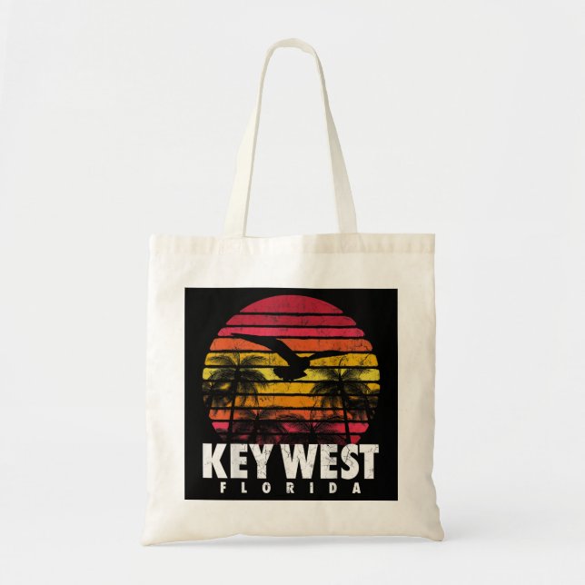 Key West T Shirt Mile 0 Florida Sign Tee Rusted Tote Bag (Front)