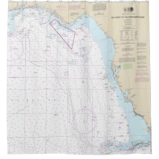 Key West to the Mississippi River Nautical Chart (Front)