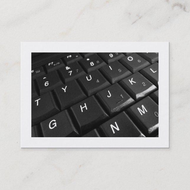 Keyboard 02 (bordered) business card (Front)