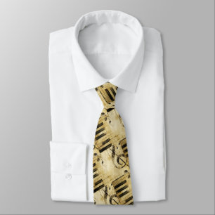 Keyboard and Clef Symbol on a Tie