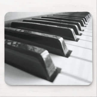 Keyboard - Black and White Mouse Pad
