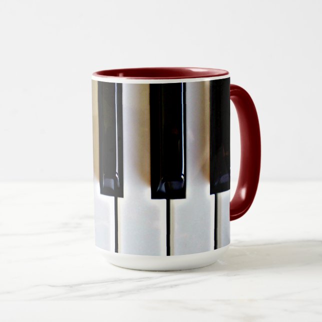 Keyboard - Black and White Mug (Front Right)