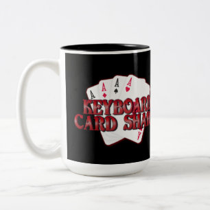 Keyboard Card Shark Two-Tone Coffee Mug