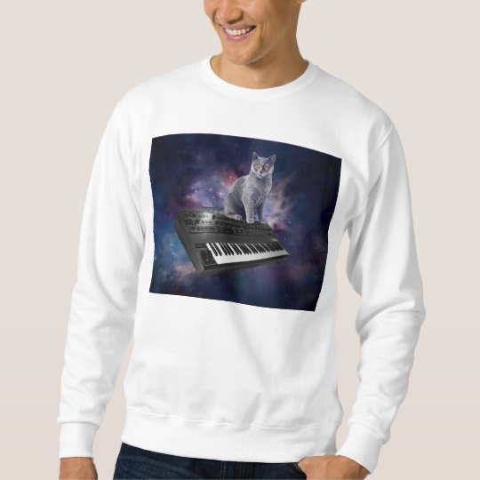 keyboard cat - cat music - space cat sweatshirt