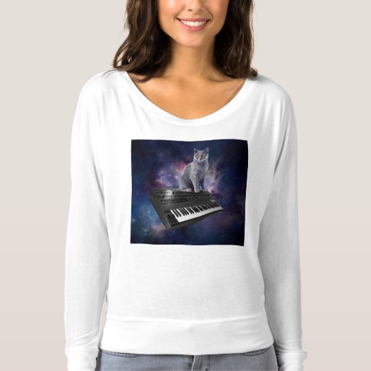 keyboard cat - cat music - space cat t-shirt