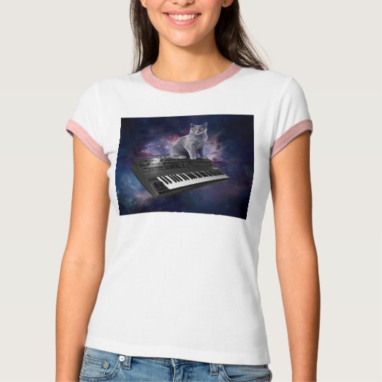 keyboard cat - cat music - space cat T-Shirt