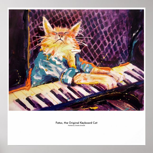 keyboard Cat Colour Poster (Front)