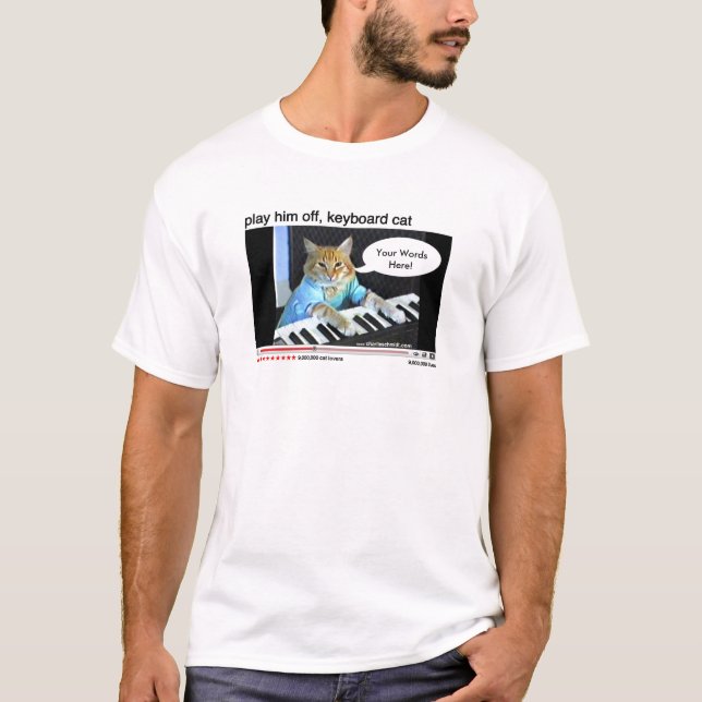 Keyboard Cat Customizable shirt (Front)
