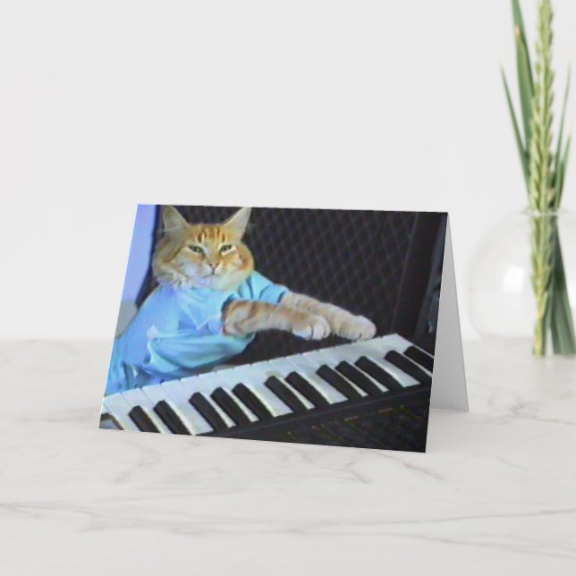 Keyboard Cat Greeting/Christmas Cards! Card (Front)