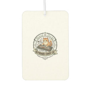 Keyboard Chaos Cat Keyboard Chaos Cat Vintage Vect Air Freshener